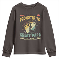 New Dad 2025 Youth Sweatshirt Promoted to Great Papa