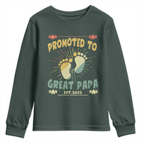 New Dad 2025 Youth Sweatshirt Promoted to Great Papa