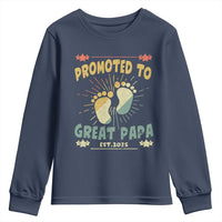 New Dad 2025 Youth Sweatshirt Promoted to Great Papa