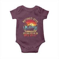 Funny Retirement Baby Onesie I'm Retired You Can Find Me On My Boat
