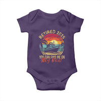 Funny Retirement Baby Onesie I'm Retired You Can Find Me On My Boat