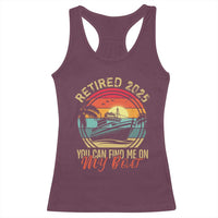 Funny Retirement Racerback Tank Top I'm Retired You Can Find Me On My Boat