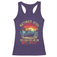 Funny Retirement Racerback Tank Top I'm Retired You Can Find Me On My Boat