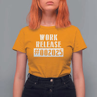 Funny Retirement 2025 T Shirt For Women Work Release