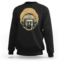 Buddhism Music Lover Sweatshirt Buddha Headphones Buddhist Monk DJ - Wonder Print Shop