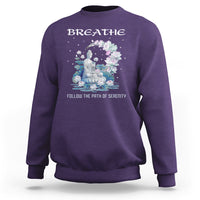 Buddhism Sweatshirt Breathe Follow The Path Of Serenity - Wonder Print Shop