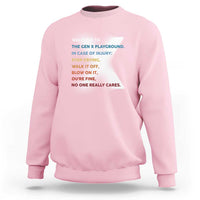 Funny Welcome To The Gen X Playground Sweatshirt - Wonder Print Shop
