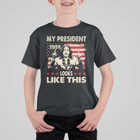 Harris 2024 T Shirt For Kid My President Looks Like This - Wonder Print Shop