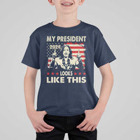 Harris 2024 T Shirt For Kid My President Looks Like This - Wonder Print Shop