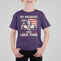 Harris 2024 T Shirt For Kid My President Looks Like This - Wonder Print Shop