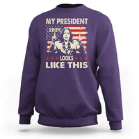 Harris 2024 Sweatshirt My President Looks Like This - Wonder Print Shop
