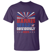 Harris Walz Obviously T Shirt US President Election 2024 - Wonder Print Shop