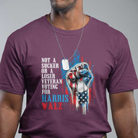 Veteran Voting Harris Walz T Shirt I Am A Veteran Not A Sucker Or A Loser - Wonder Print Shop