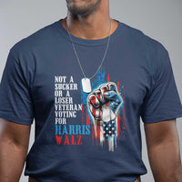 Veteran Voting Harris Walz T Shirt I Am A Veteran Not A Sucker Or A Loser - Wonder Print Shop