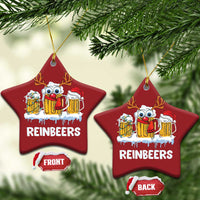Funny Xmas Beer Christmas Ornament Reinbeers Reindeer Drinking Beer - Wonder Print Shop