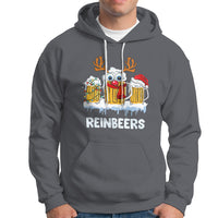 Reinbeers Christmas Reindeer Drinking Beer Hoodie - Wonder Print Shop