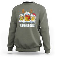 Reinbeers Christmas Reindeer Drinking Beer Sweatshirt - Wonder Print Shop