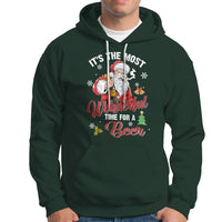 It's The Most Wonderful Time For A Beer Ugly Santa Drinking Hoodie - Wonder Print Shop