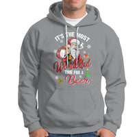 It's The Most Wonderful Time For A Beer Ugly Santa Drinking Hoodie - Wonder Print Shop