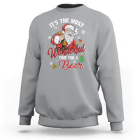 It's The Most Wonderful Time For A Beer Ugly Santa Drinking Sweatshirt - Wonder Print Shop