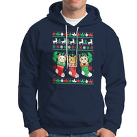 Christmas Hoodie Cute Cat In Sock Merry Catmas - Wonder Print Shop