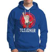 Christmas Hoodie Sleigher Santa Heavy Mental Music - Wonder Print Shop