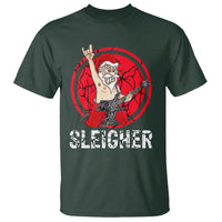 Christmas T Shirt Sleigher Santa Heavy Mental Music - Wonder Print Shop
