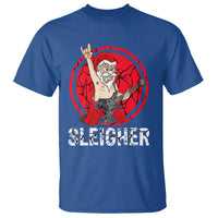 Christmas T Shirt Sleigher Santa Heavy Mental Music - Wonder Print Shop
