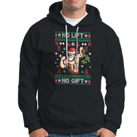 Christmas Hoodie No Lift No Gift Santa Gym Coach - Wonder Print Shop