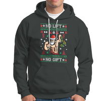 Christmas Hoodie No Lift No Gift Santa Gym Coach - Wonder Print Shop