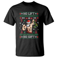 Christmas T Shirt No Lift No Gift Santa Gym Coach - Wonder Print Shop
