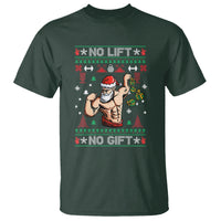 Christmas T Shirt No Lift No Gift Santa Gym Coach - Wonder Print Shop