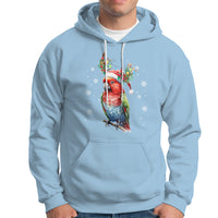 Christmas Hoodie Cute Parot Reindeer Santa Hat - Wonder Print Shop