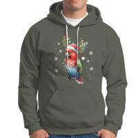 Christmas Hoodie Cute Parot Reindeer Santa Hat - Wonder Print Shop