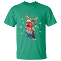 Christmas T Shirt Cute Parot Reindeer Santa Hat - Wonder Print Shop