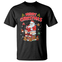 Christmas T Shirt Funny Santa Pooping Down The Chimney - Wonder Print Shop
