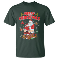 Christmas T Shirt Funny Santa Pooping Down The Chimney - Wonder Print Shop