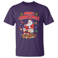 Christmas T Shirt Funny Santa Pooping Down The Chimney - Wonder Print Shop