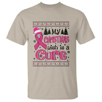 My Christmas Wish Is A Cure Breast Cancer T Shirt - Wonder Print Shop