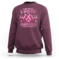 The Year I Beat Cancer Boxing Gloves Fighter Survivor Sweatshirt - Wonder Print Shop