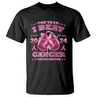 The Year I Beat Cancer Boxing Gloves Fighter Survivor T Shirt - Wonder Print Shop