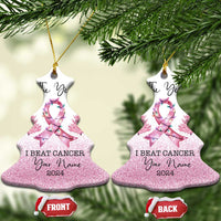 Personalize Christmas Breast Cancer Christmas Ornament Custom Name The Year I Beat Cancer - Wonder Print Shop