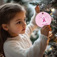 Christmas Breast Cancer Christmas Ornament I Am Warrior Pink Ribbon Christmas Tree - Wonder Print Shop