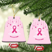 Christmas Breast Cancer Christmas Ornament I Am Warrior Pink Ribbon Christmas Tree - Wonder Print Shop