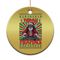 Funny Xmas Party Christmas Ornament Merry Mixmas Santa DJ - Wonder Print Shop