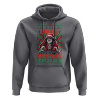 Funny Xmas Party Hoodie Merry Mixmas Santa DJ