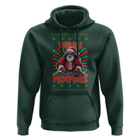 Funny Xmas Party Hoodie Merry Mixmas Santa DJ
