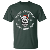 Funny Heavy Metal T Shirt Metal Christmas Heavy New Year Rock Hand Sign - Wonder Print Shop
