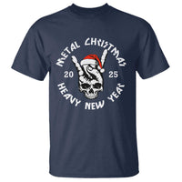 Funny Heavy Metal T Shirt Metal Christmas Heavy New Year Rock Hand Sign - Wonder Print Shop