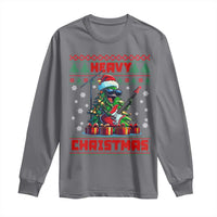 Funny Heavy Christmas Rock Band Guitarist Long Sleeve Shirt
